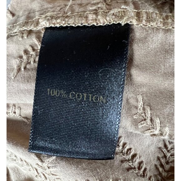 House Of Harlow 1960 Tan Embroidered Cotton Barrel Leg With Elastic Waist US M - Picture 6 of 12